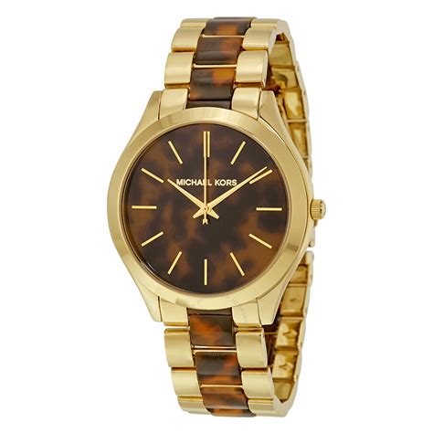 tortoise and horn michael kors watch|mk4284 women's watch.